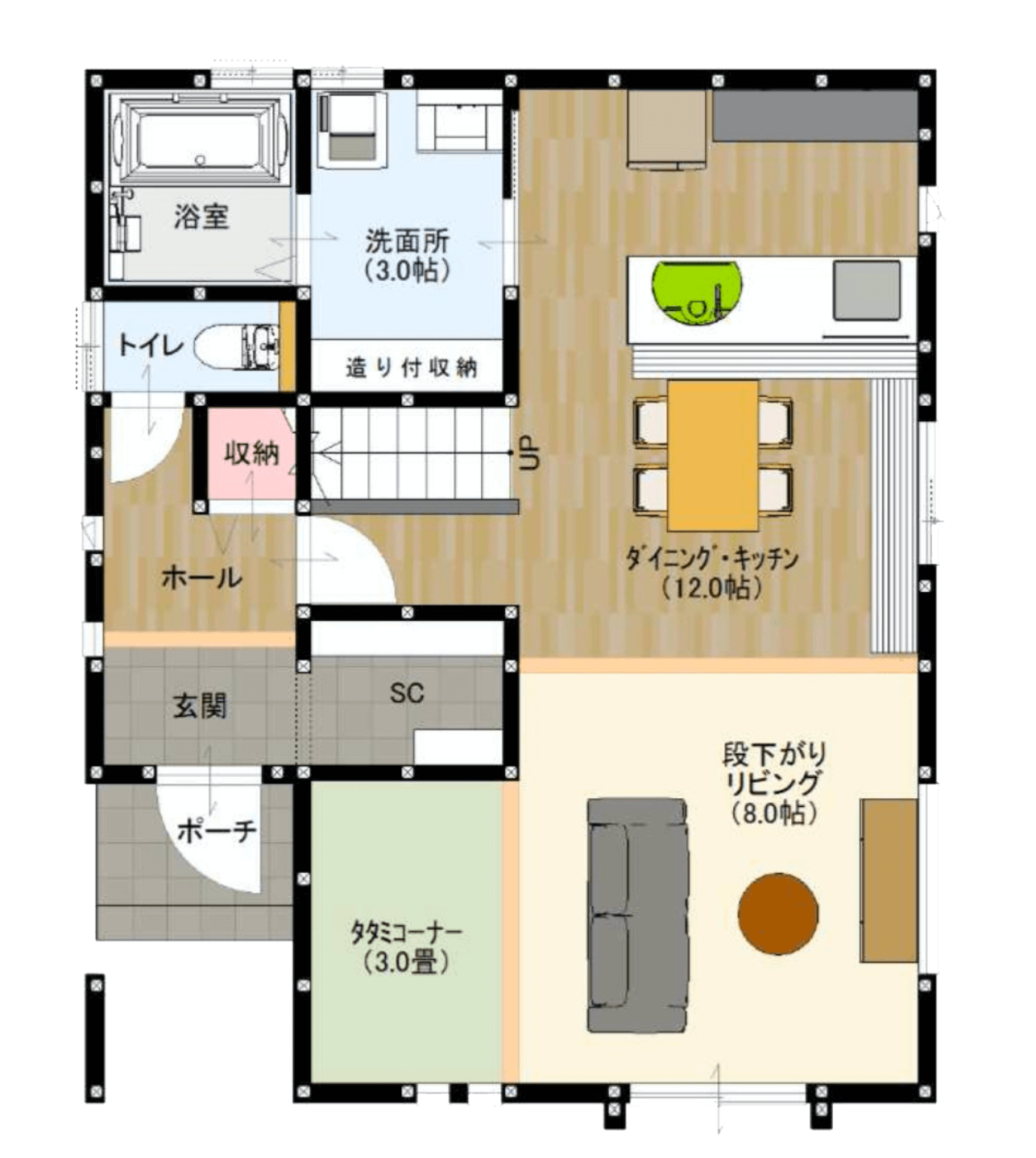 黄金間取り 半田 知多の分譲住宅ならbrainsの家