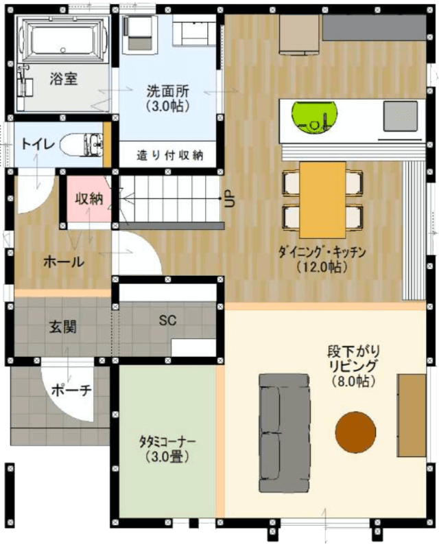 黄金間取り 半田 知多の分譲住宅ならbrainsの家